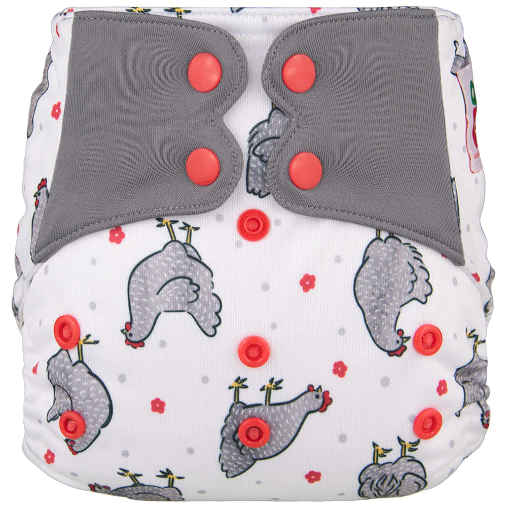 ELF ∣ Couche lavable à poche ∣ taille unique (8 à 38lb) - BOUTONS-PRESSION