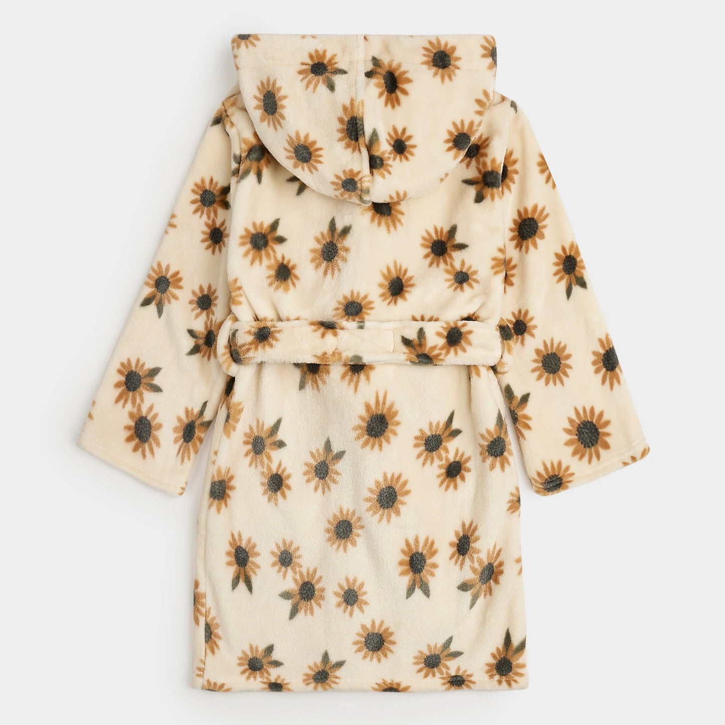 Robe de chambre en peluche à imprimé de tournesols