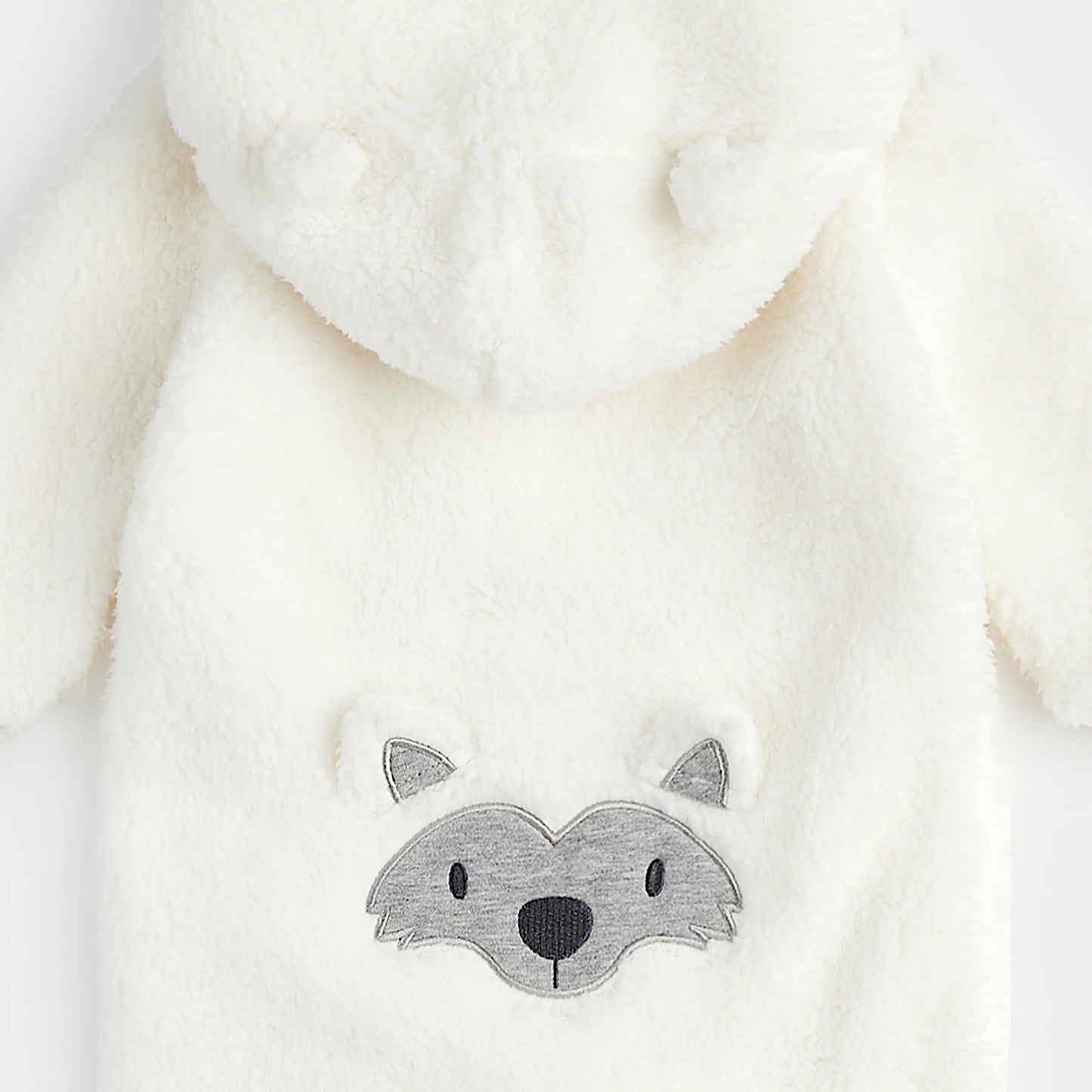 Combinaison en molleton blanc cassé husky