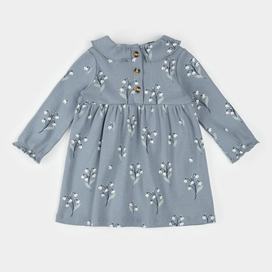 Ensemble robe côtelé à imprimé perce-neige