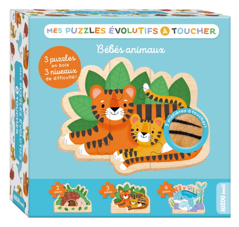 Mes puzzles évolutifs à toucher - Auzou