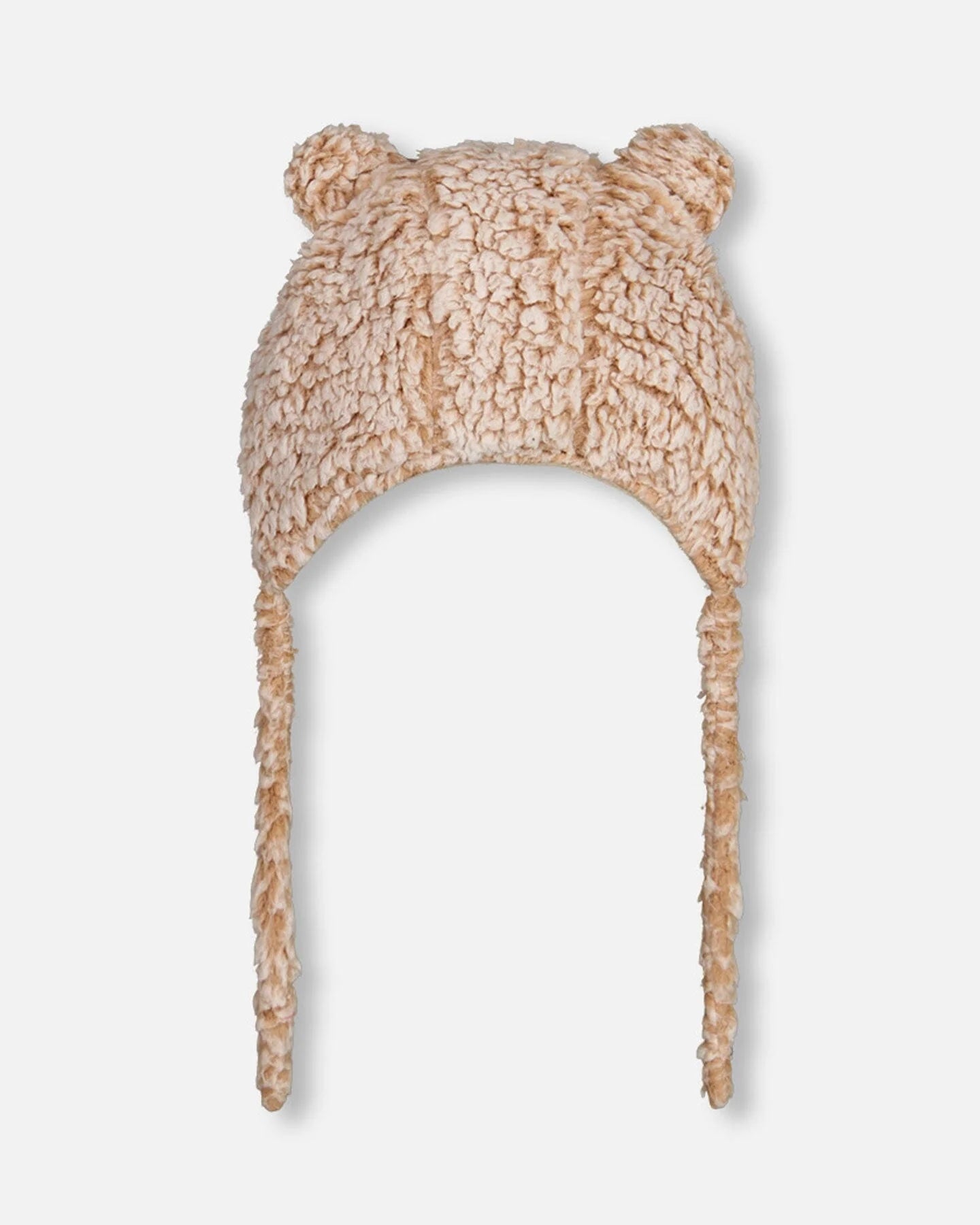 Chapeau sherpa blanc champagne pour bébé