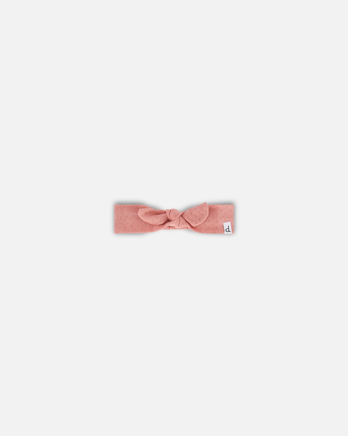 Bandeau en pointelle rose antique en coton biologique