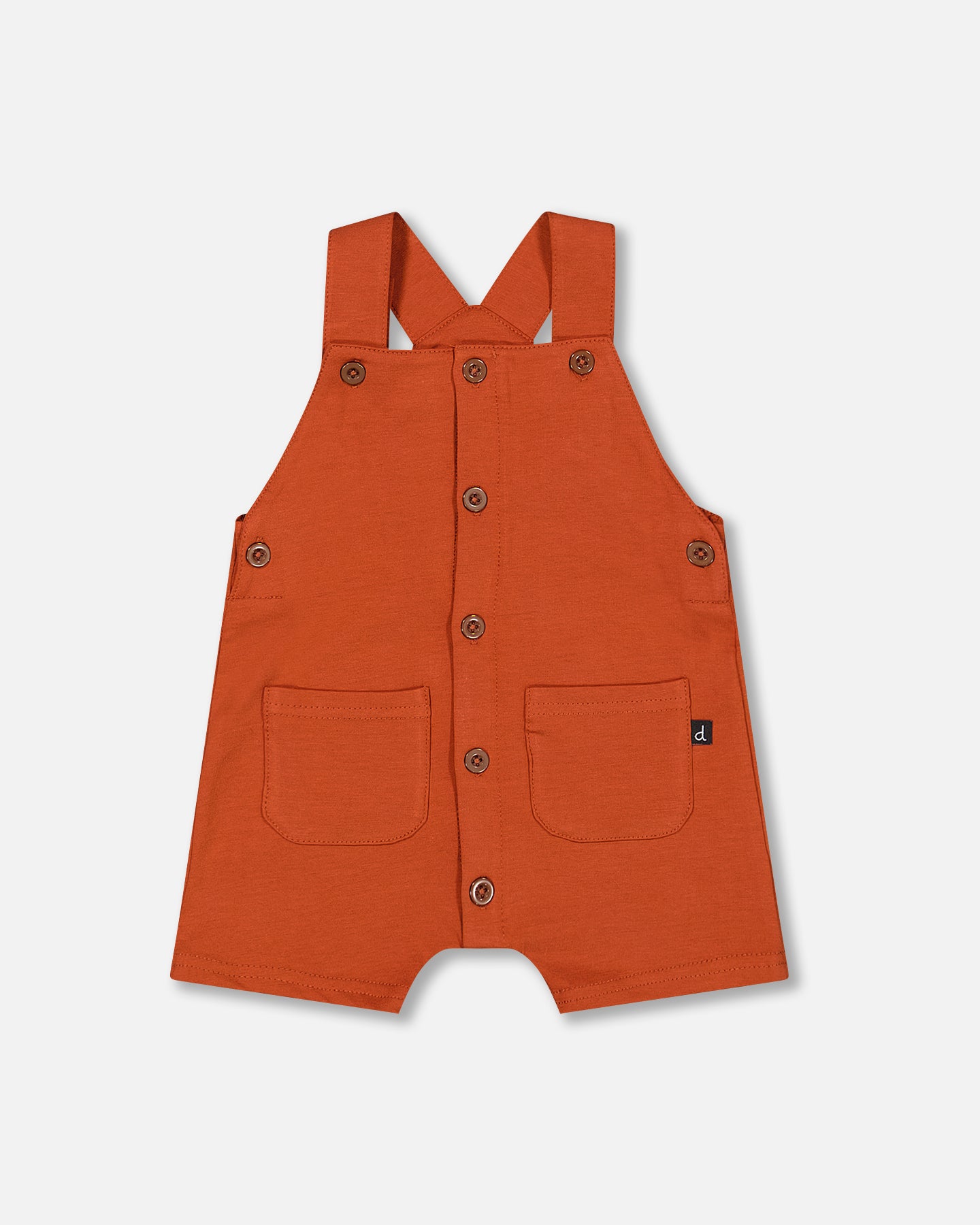Ensemble Cache-Couche Beige Chiné Avec Imprimé De Chiens Et Salopette Cannelle En Coton Biologique