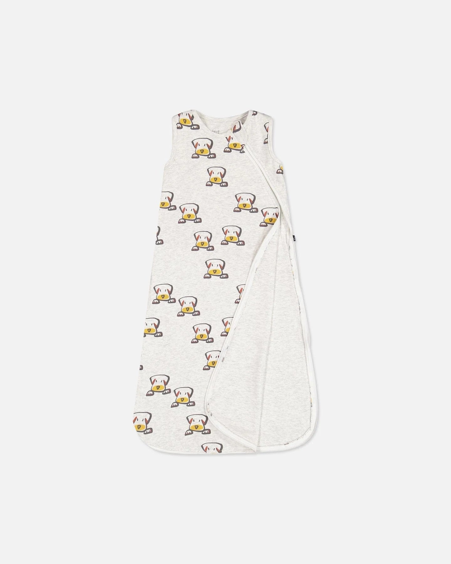 Dormeuse Beige Chiné Avec Imprimé De Chiens En Coton Biologique
