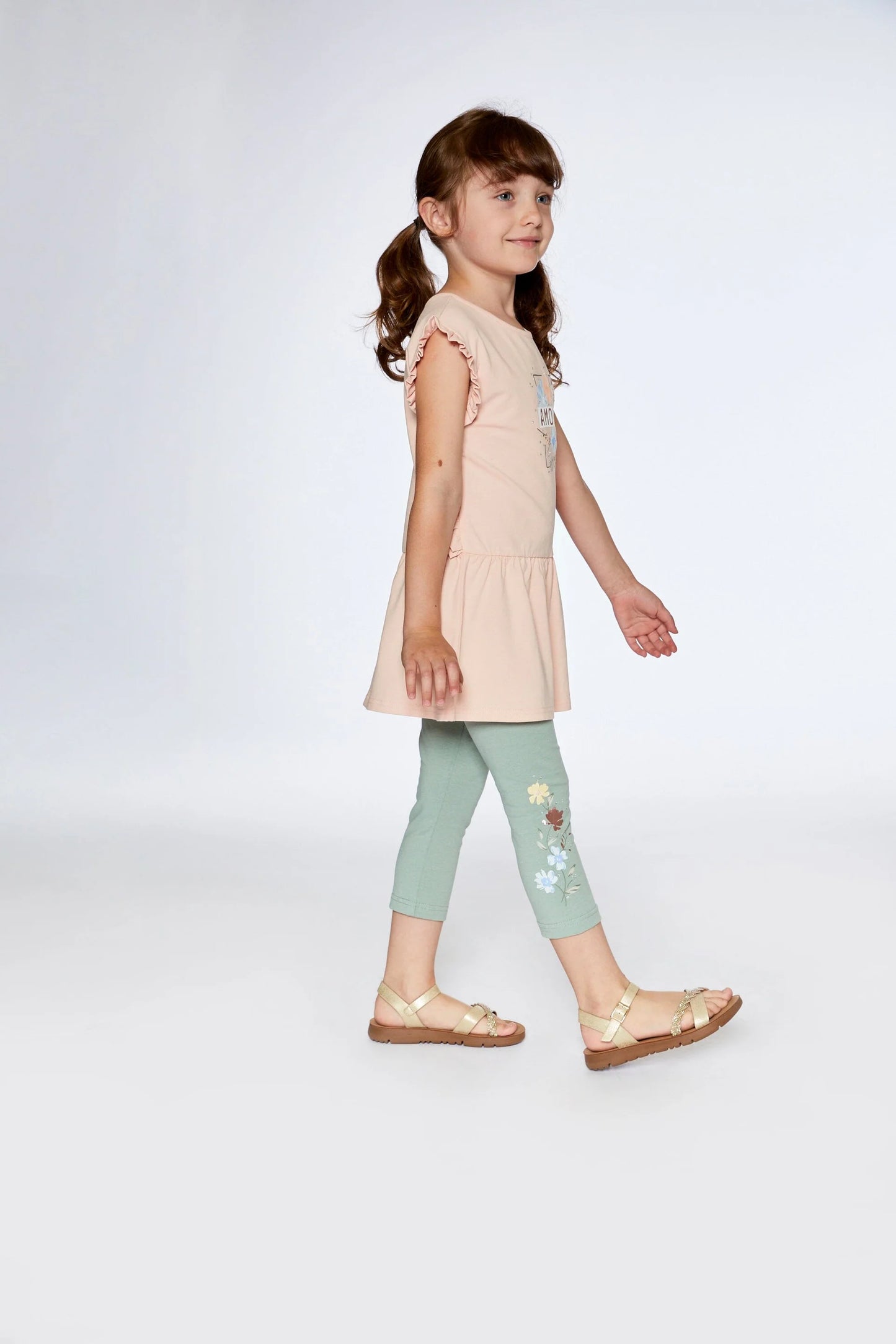 Legging capri vert olive en coton biologique