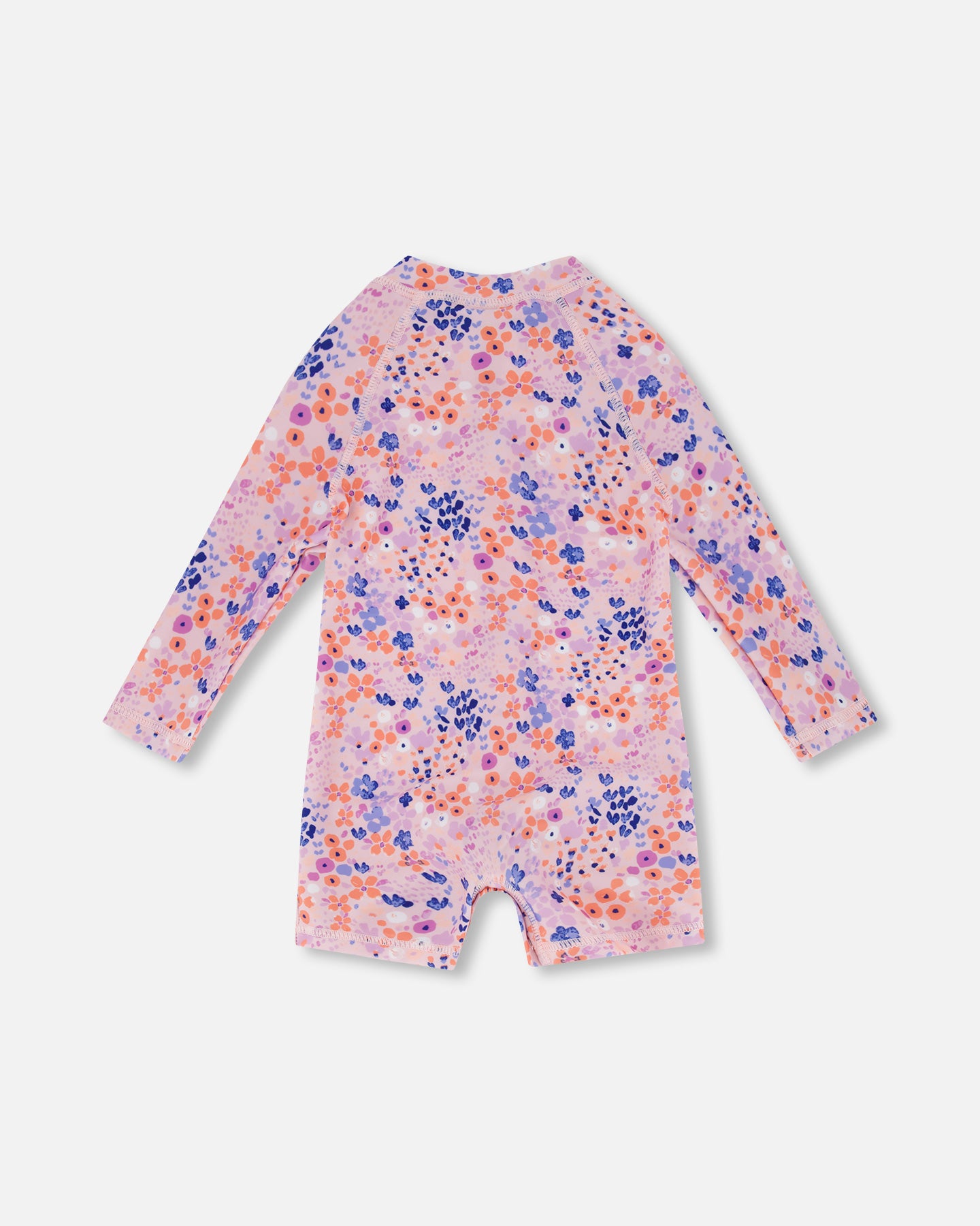 Rashguard Une-Pièce À Manches Longues Lavande Avec Imprimé De Fleurs Des Champs