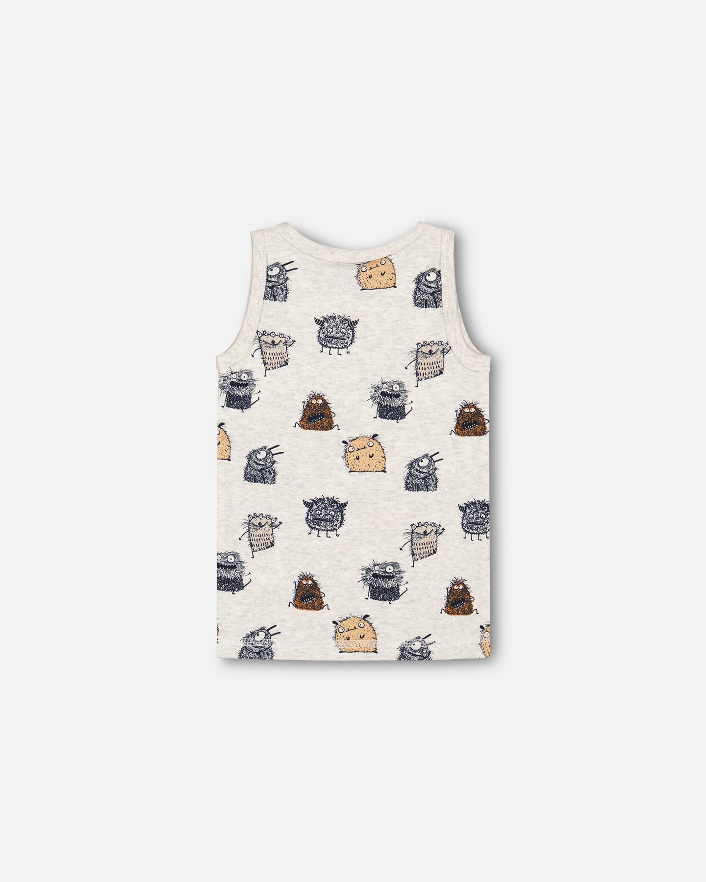 Débardeur en coton bio Beige chiné imprimé Monsters (2/3T)