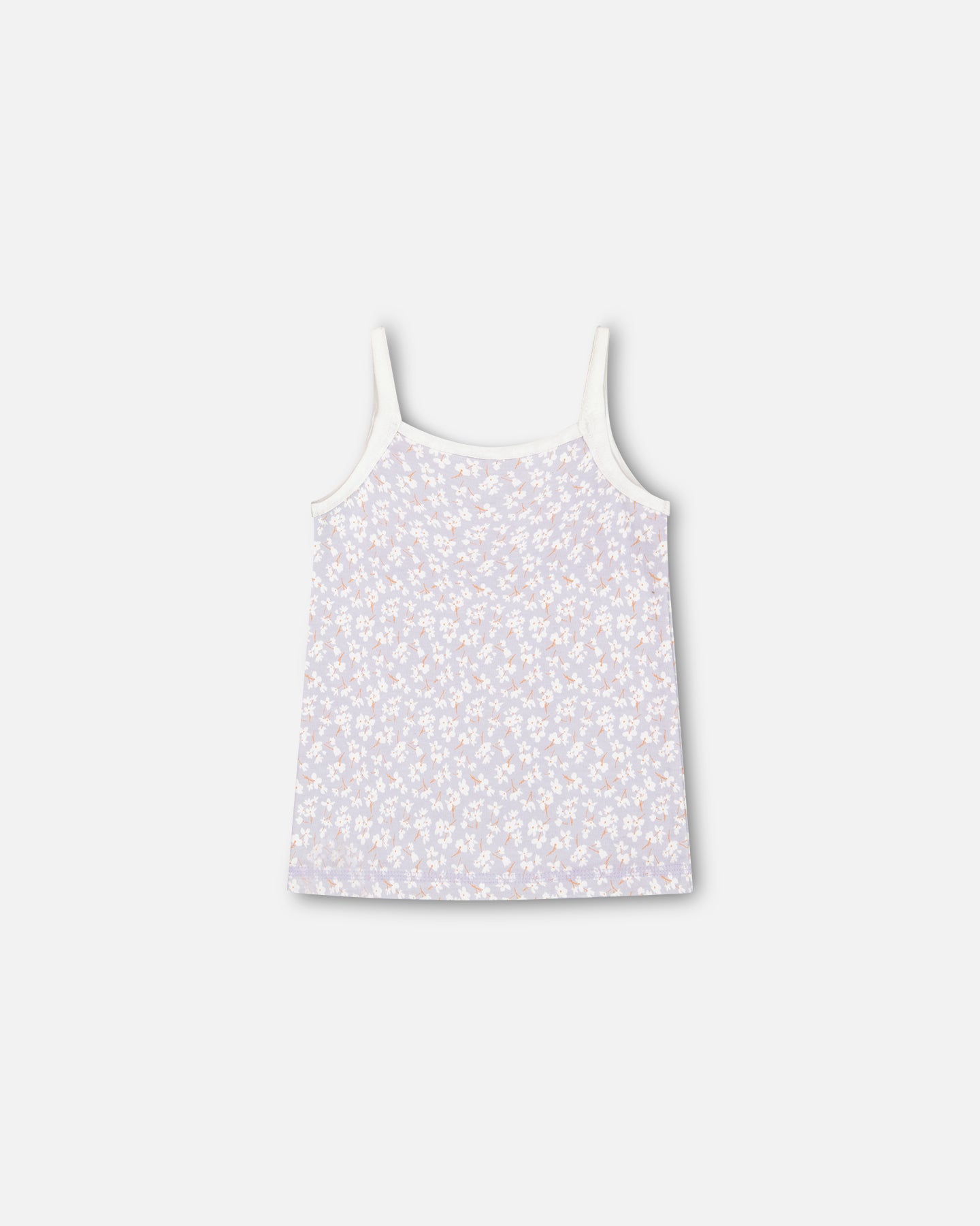 Camisole Lilas Imprimée De Petites Fleurs En Coton Biologique
