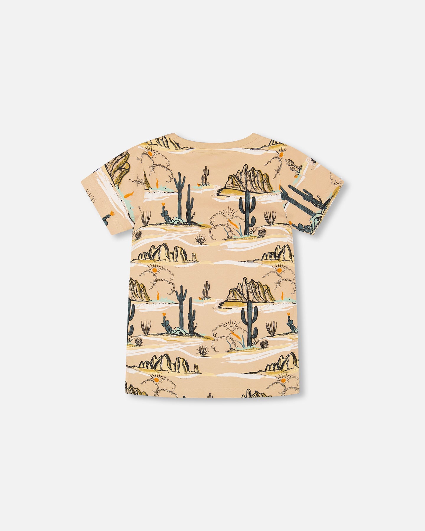T-Shirt Avec Imprimé Graphique Beige En Coton Biologique