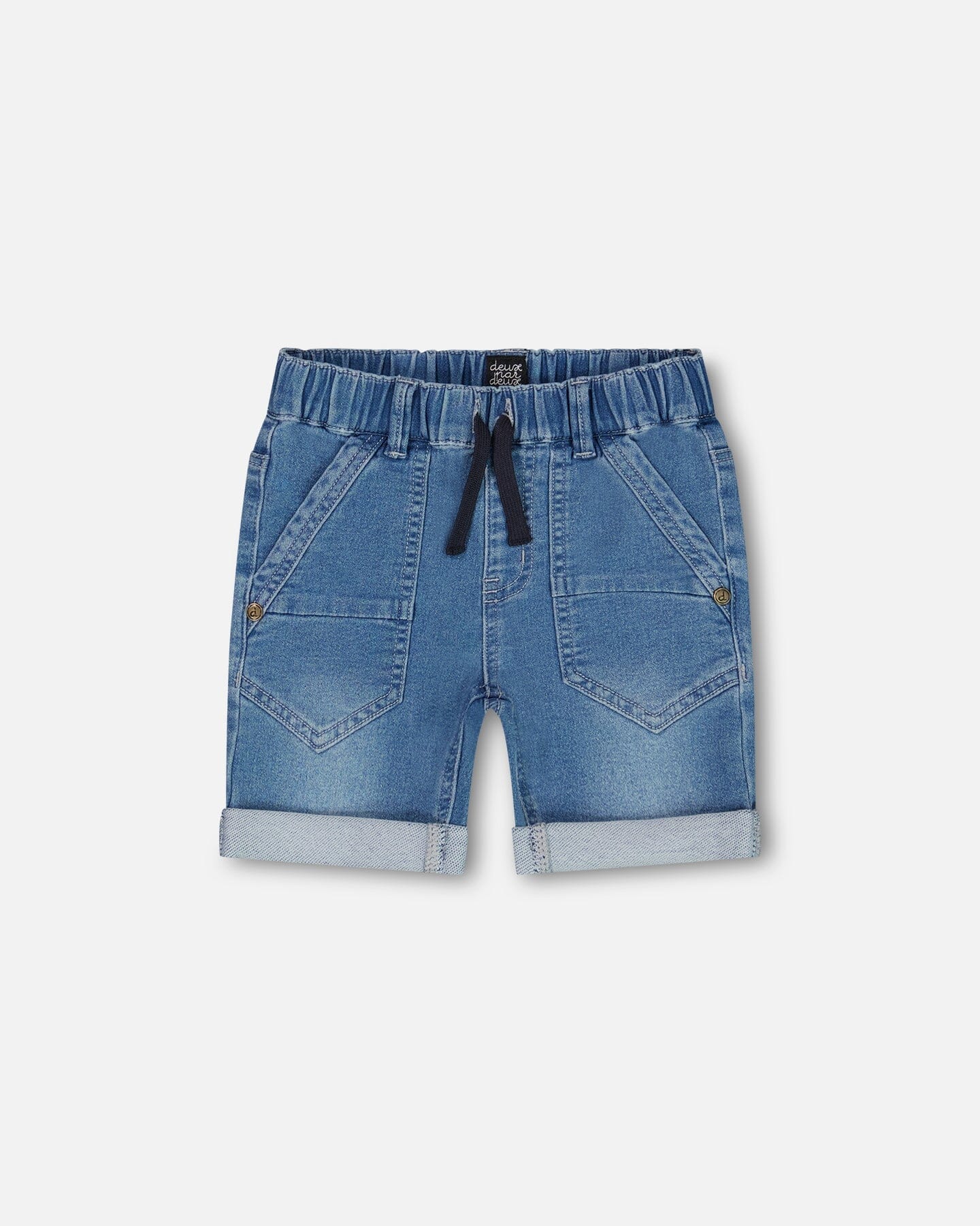 Short en denim extensible bleu clair