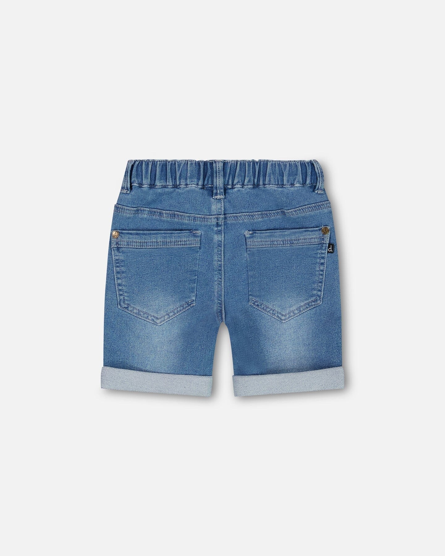 Short en denim extensible bleu clair