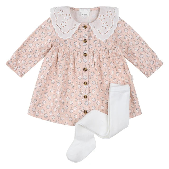 Robe Fleurs Patins avec collant