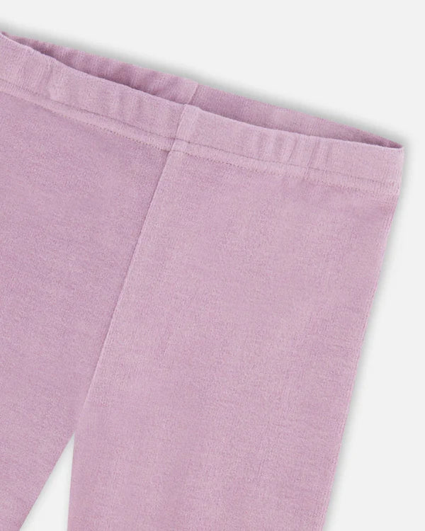 Legging côtelé lilas super doux