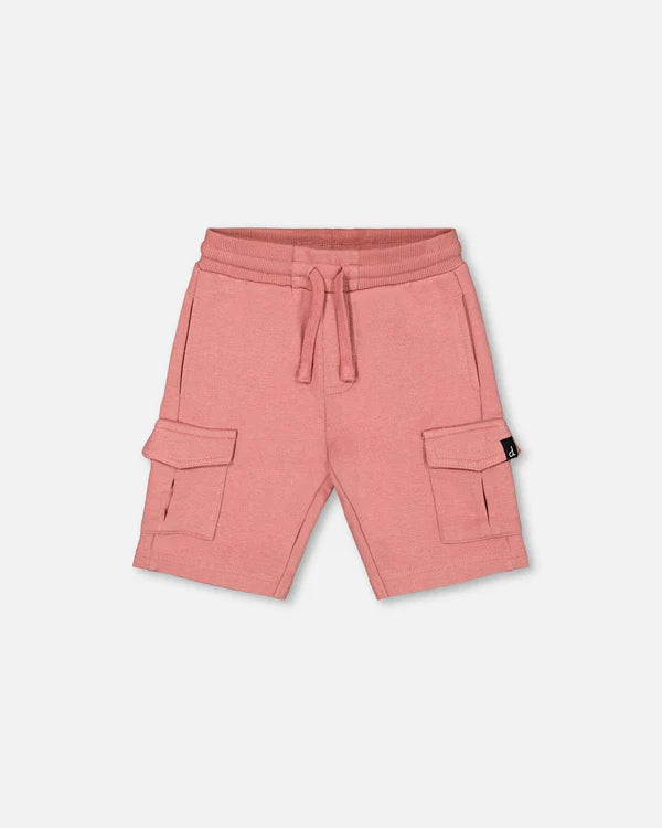 Short en molleton vieux rose foncé