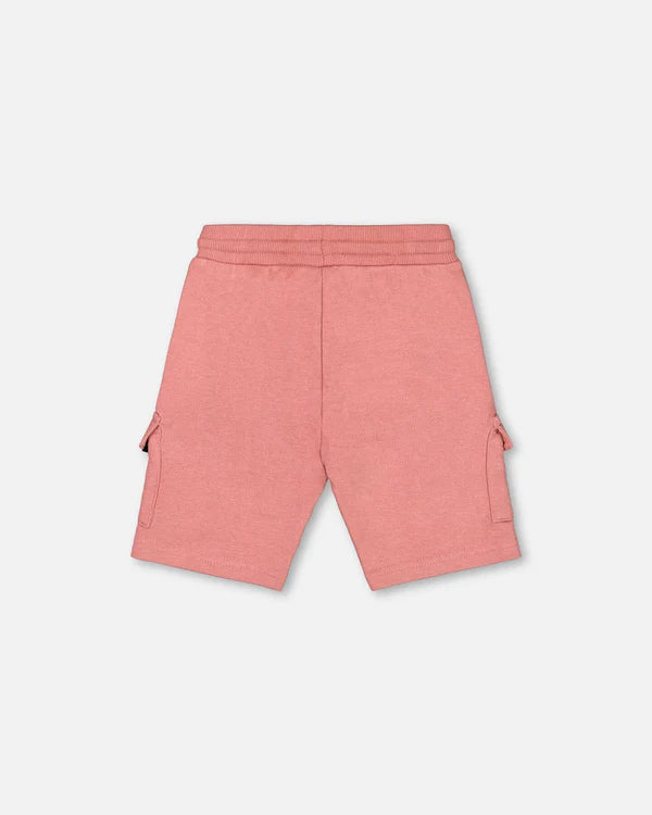 Short en molleton vieux rose foncé