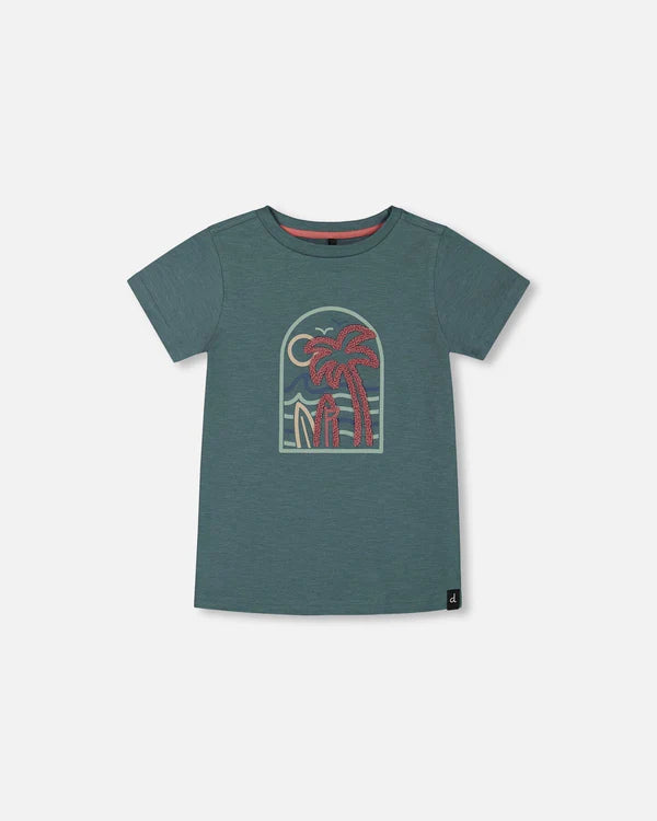 T-shirt manches courtes sarcelle