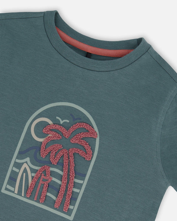 T-shirt manches courtes sarcelle