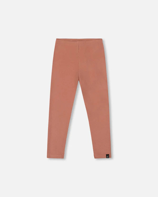 Legging côtelé vieux rose