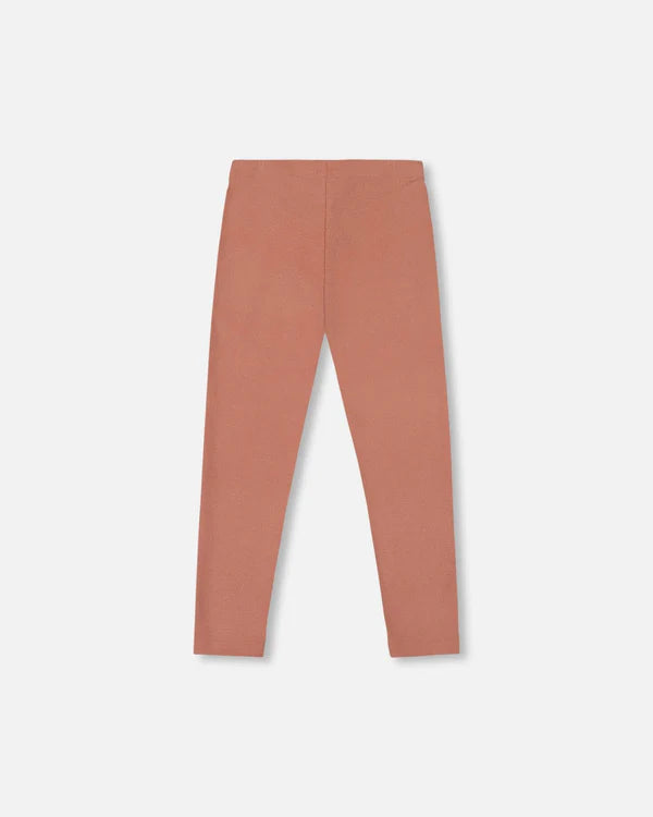 Legging côtelé vieux rose