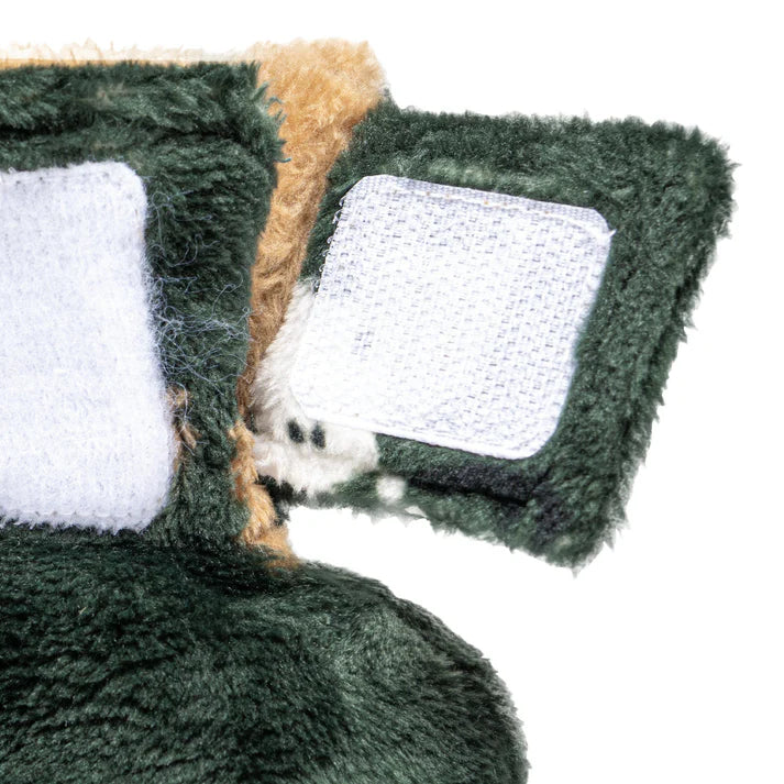 Pantoufles en peluche double épaisseur - Orignaux / Pensée