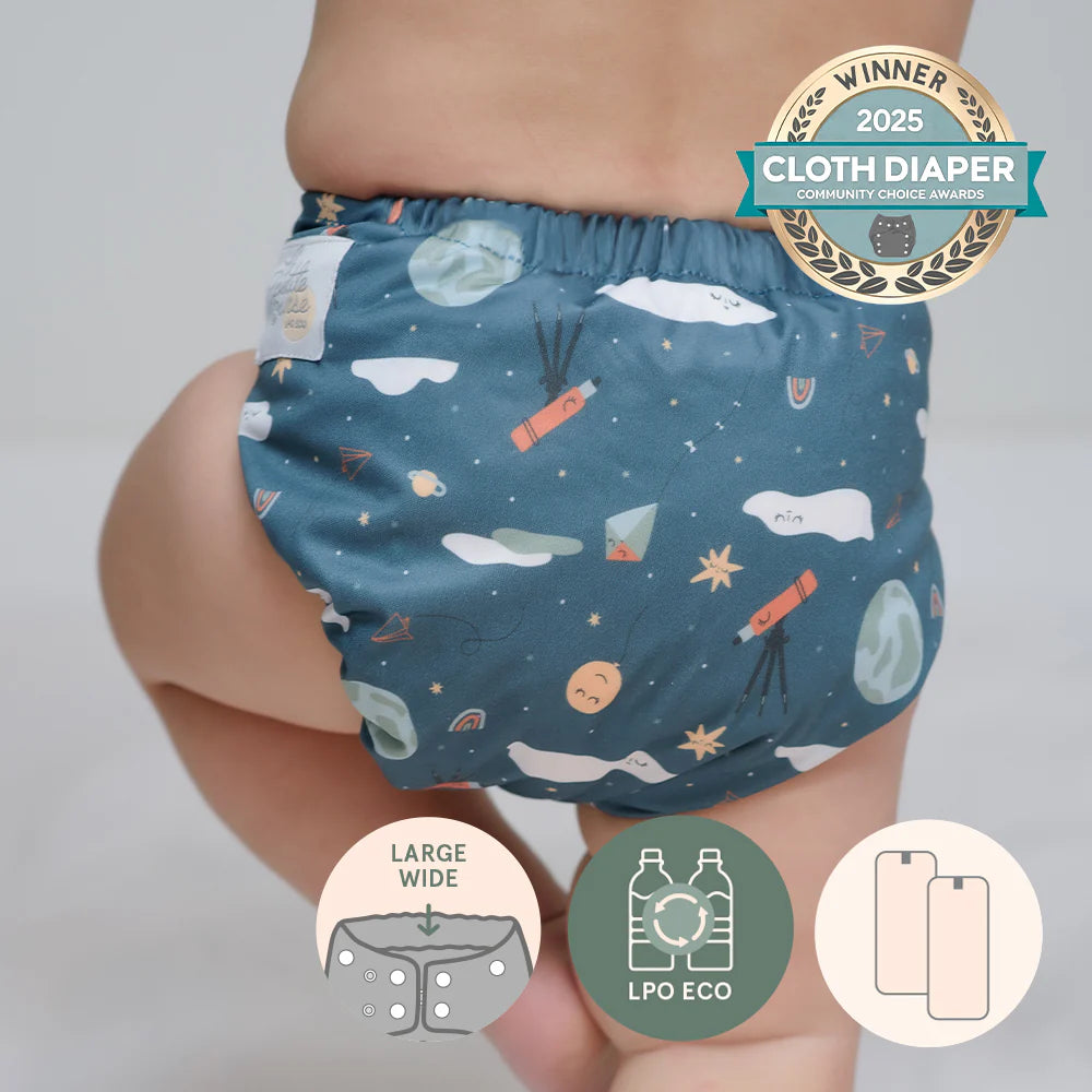 Couche à poche - Élastique large - Bouton-pression - LPO ECO