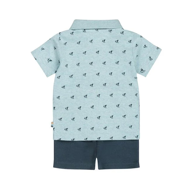 Ensemble polo et short bleu