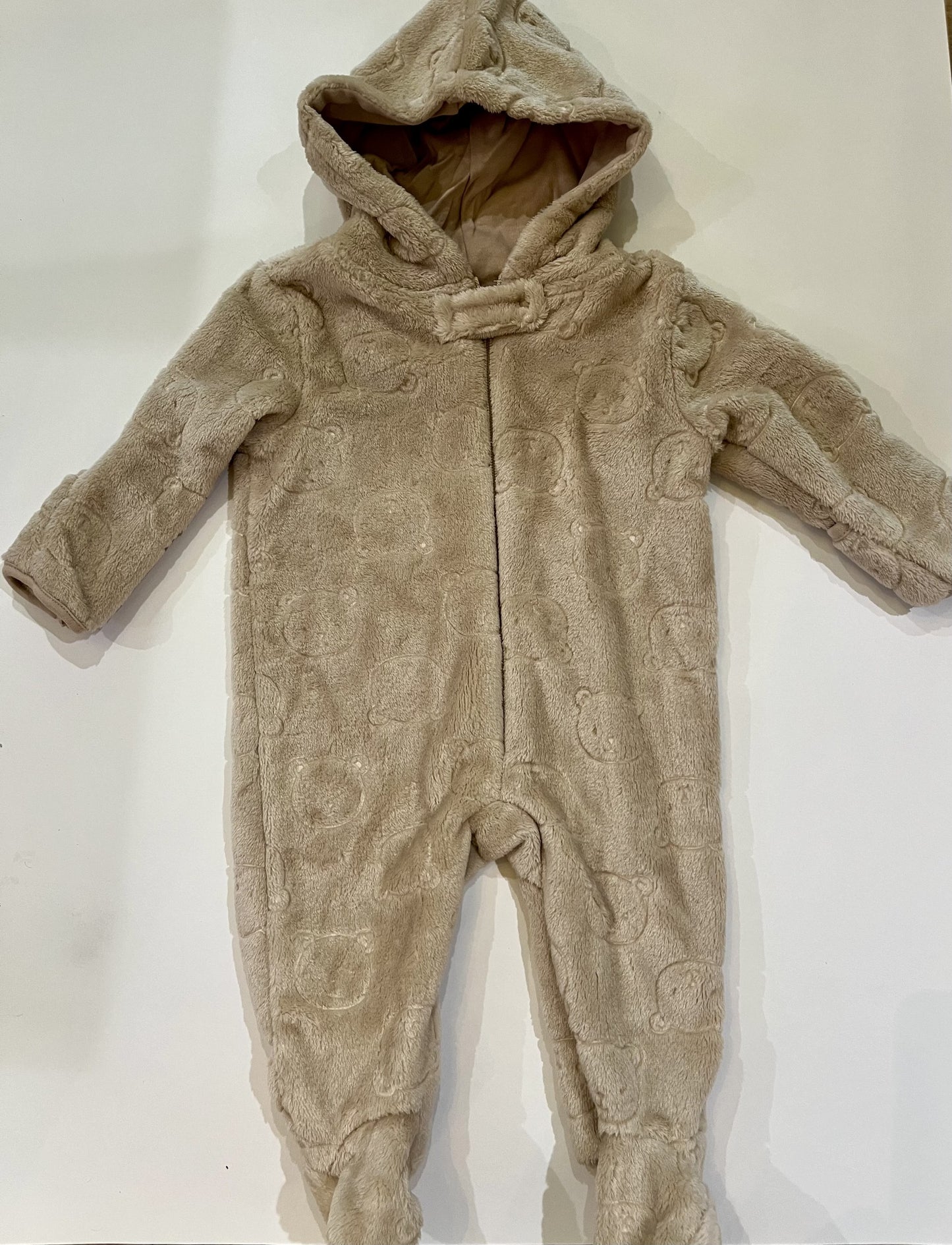 Combinaison en sherpa beige (oursons avec boucles rose) et (oursons ton sur ton)