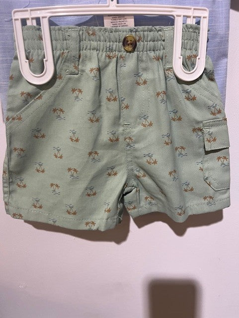 Ensemble 2mcx chemise et short plus lunettes de soleil (bleu pâle et vert)