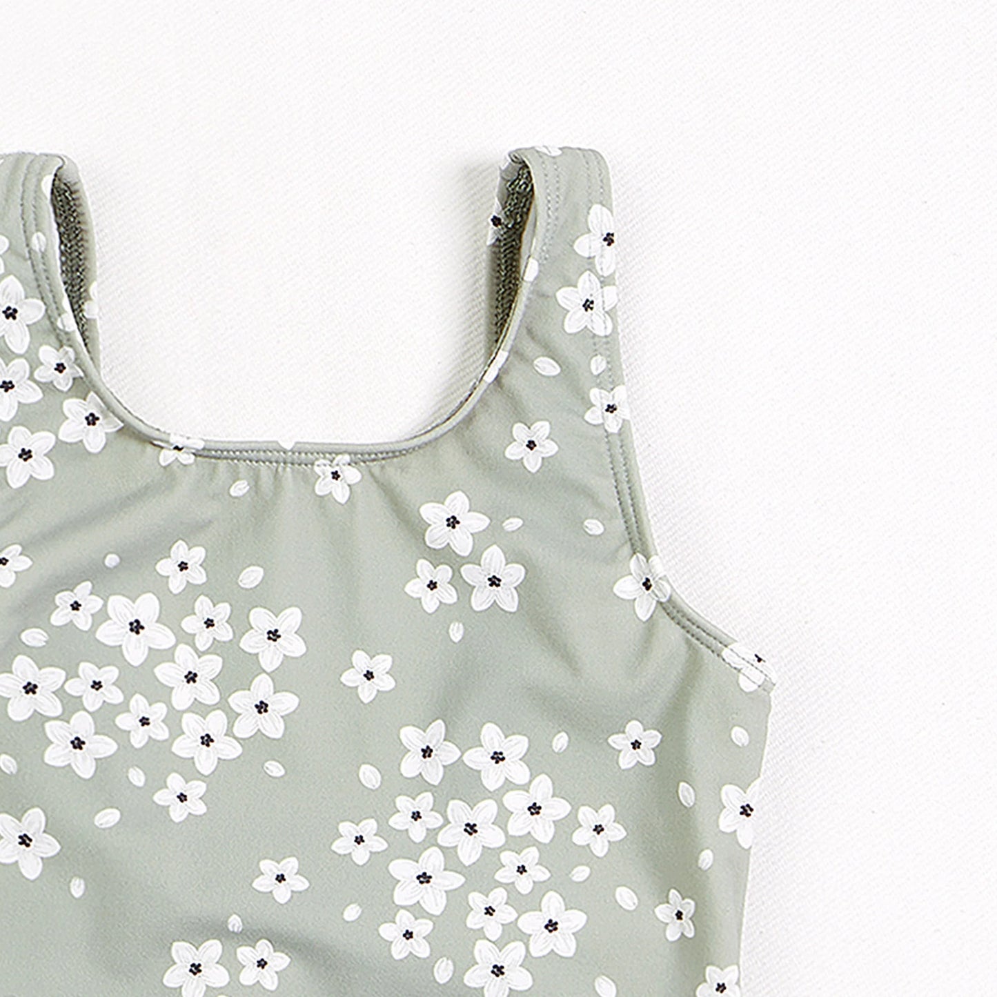 Maillot de bain sauge à imprimé floral