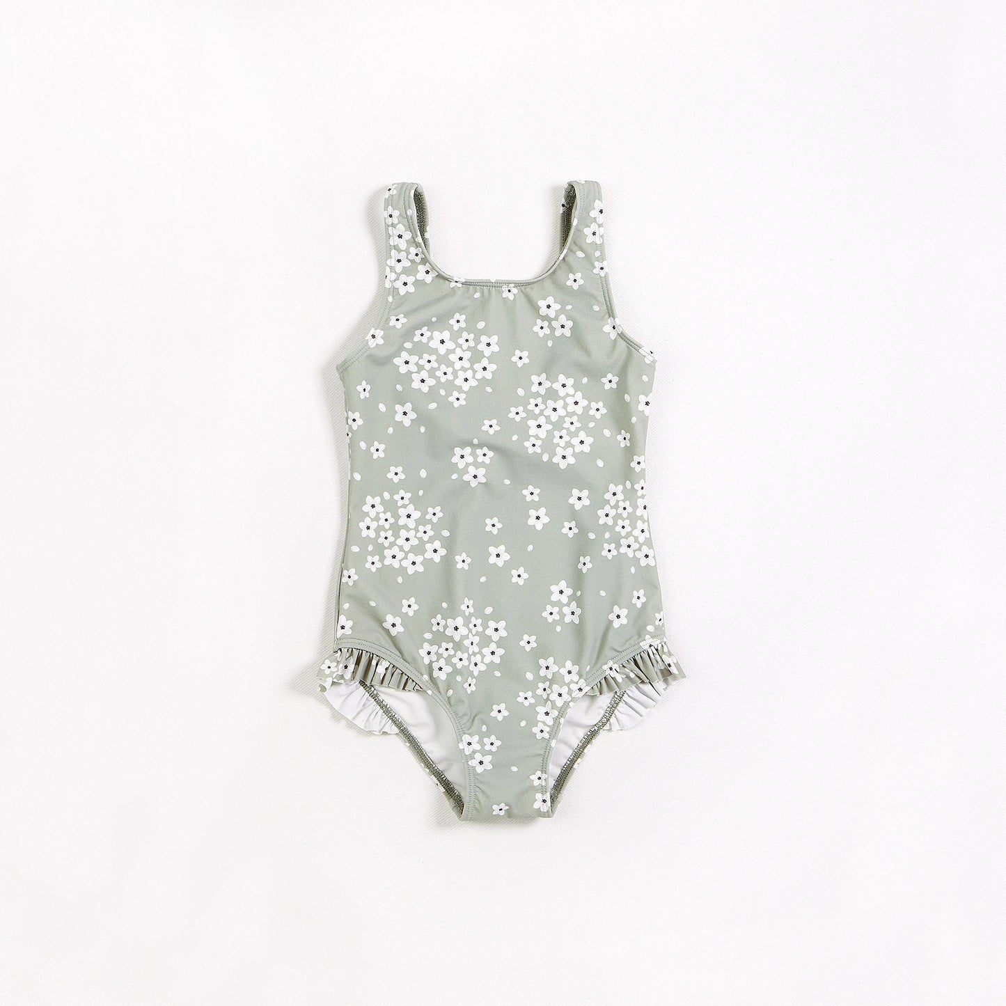 Maillot de bain sauge à imprimé floral