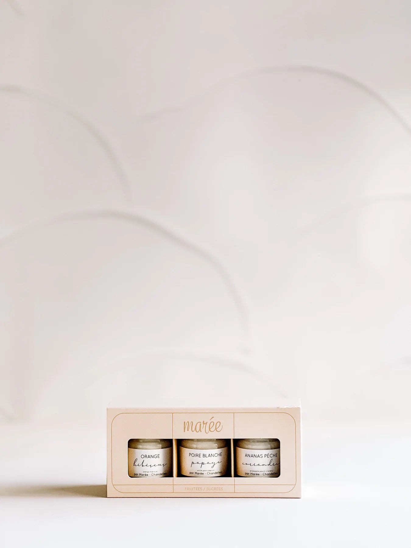COFFRET CADEAU - TRIO DE CHANDELLES DE SOYA