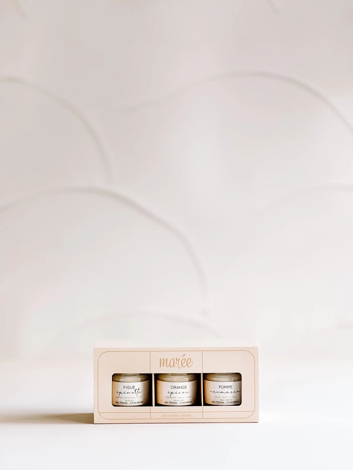 COFFRET CADEAU - TRIO DE CHANDELLES DE SOYA
