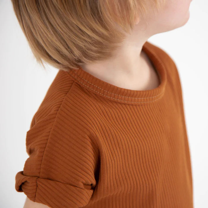 T-SHIRT BAMBOU UNISEXE - ROUILLE