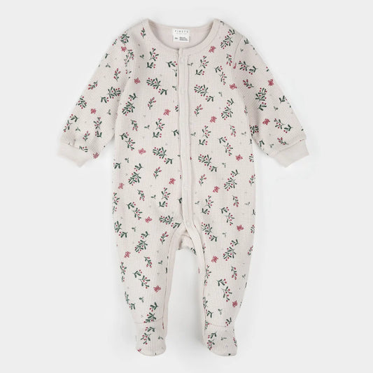 Dormeuse thermique en beige imprimé baie d’hiver et houx