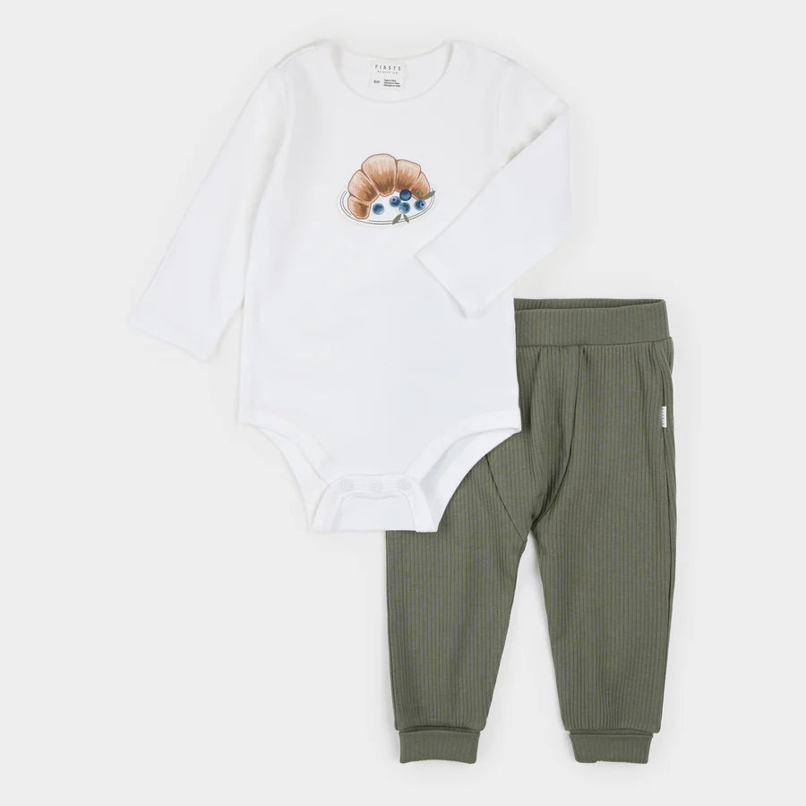 Ensemble 2 pièces Luna Knit à imprimé croissants