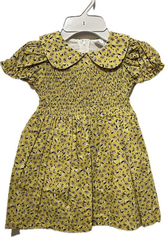 Robe jaune bouffante avec jupon