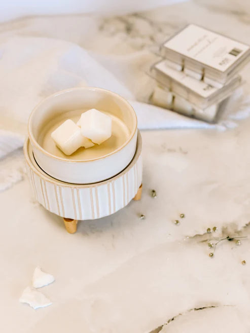 Diffuseur pour pastilles de cire - 2 en 1 - Bois et céramique