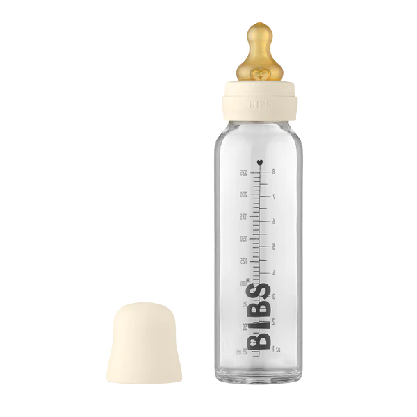 Biberon en vitre BIBS tétine Latex - Ivory