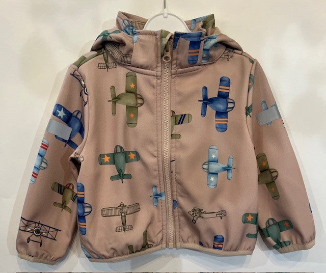 Veste mi-saison au motif d'avions vintage