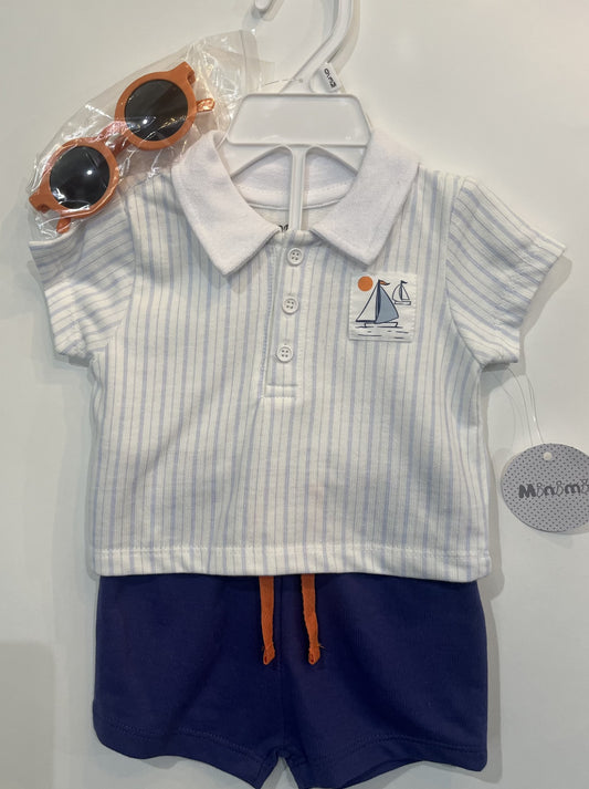 Ensemble pour bébé sur le thème nautique