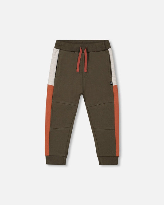 Pantalon jogging molletonné vert kaki