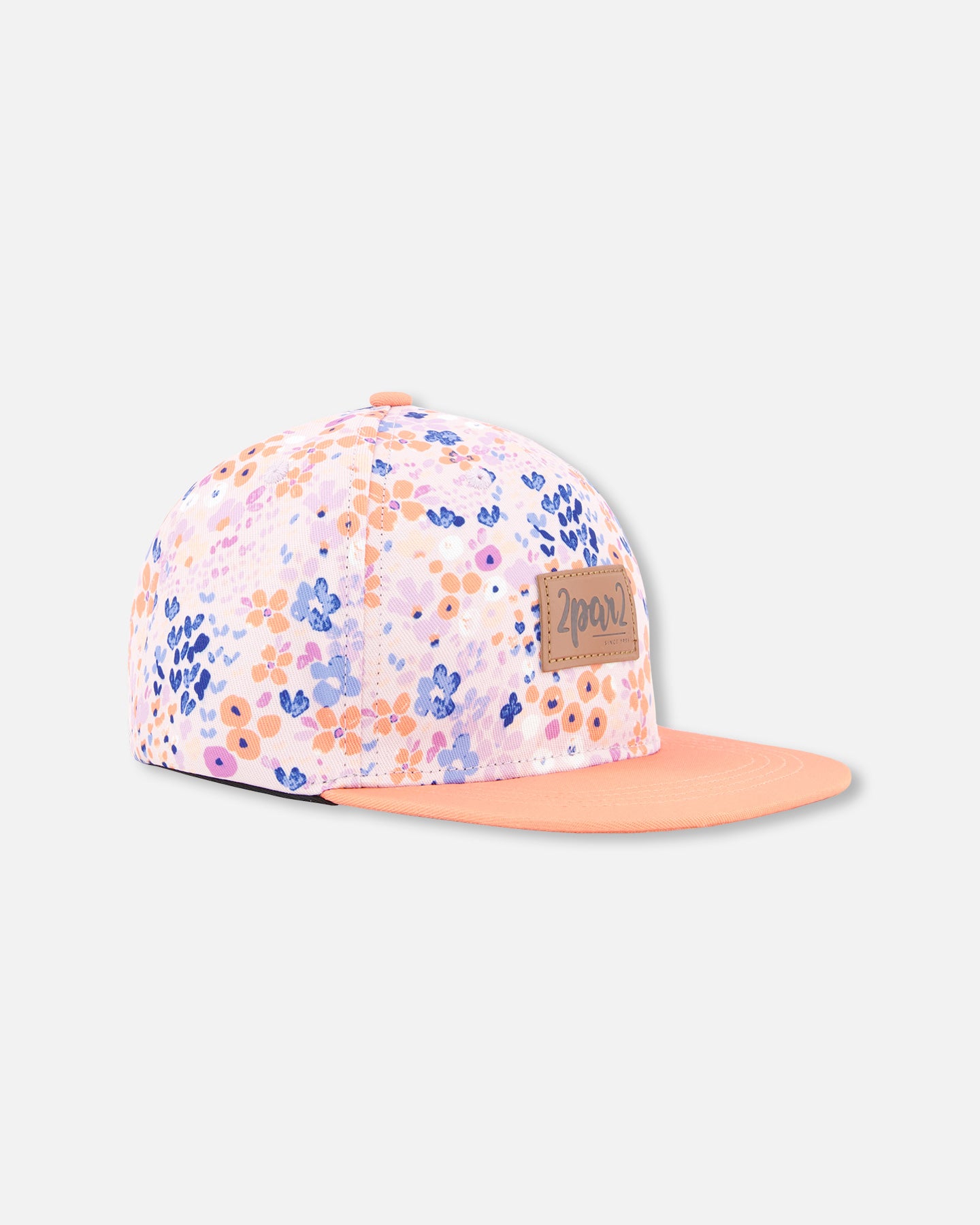 Casquette lavande imprimée de fleurs des champs