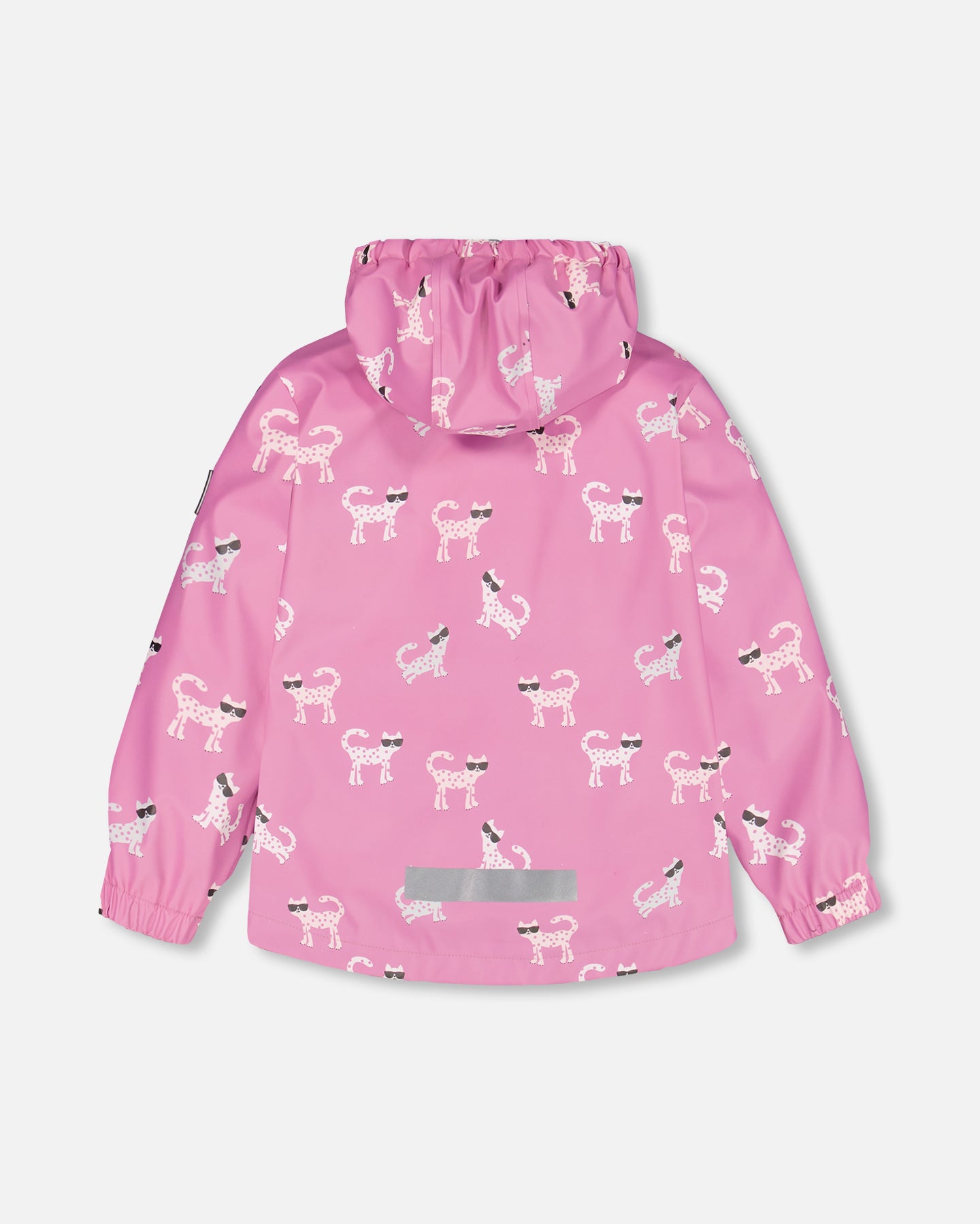 Ensemble imperméable rose changeant de couleur - chats avec lunette