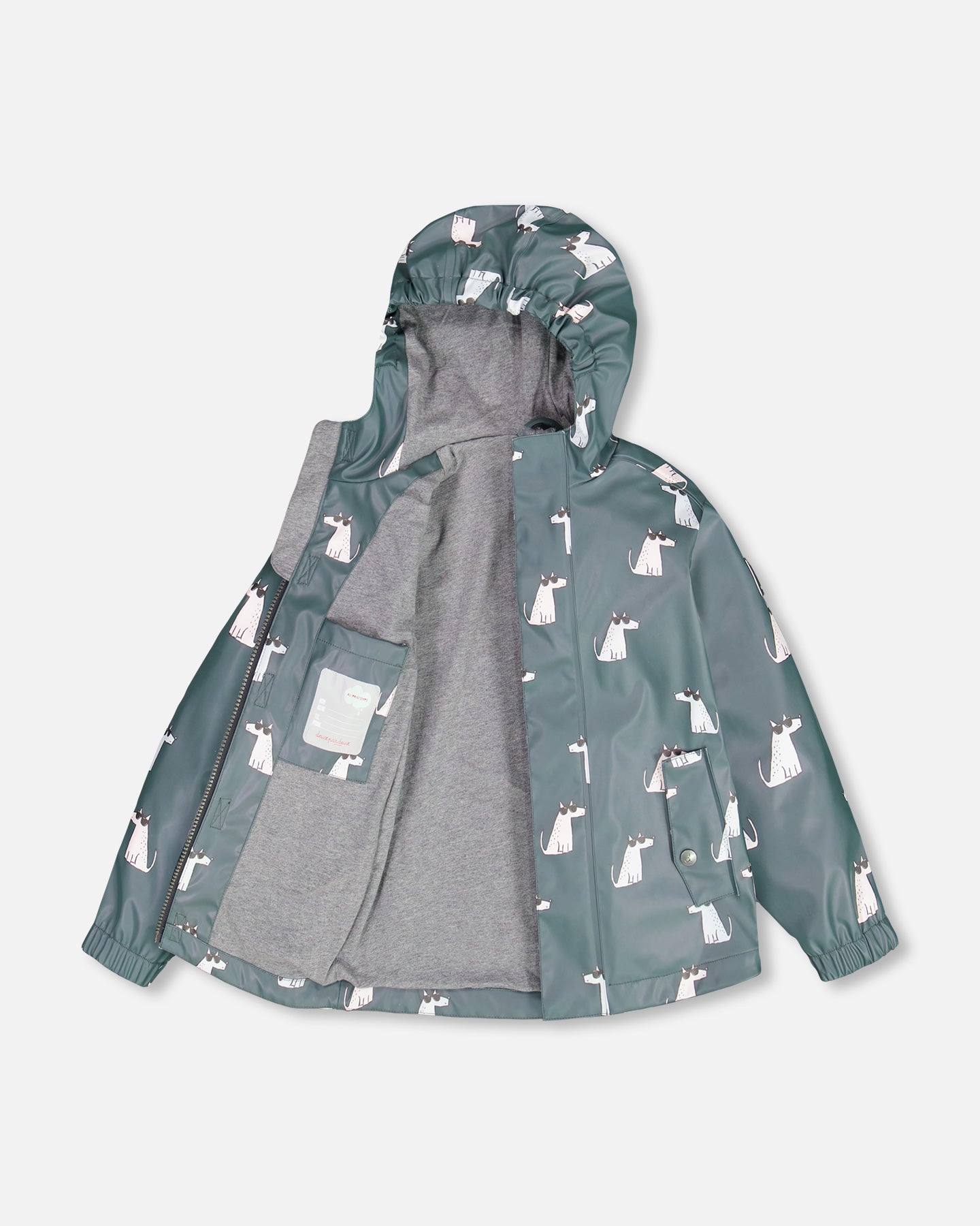 Ensemble imperméable vert changeant de couleur - chiens avec lunette