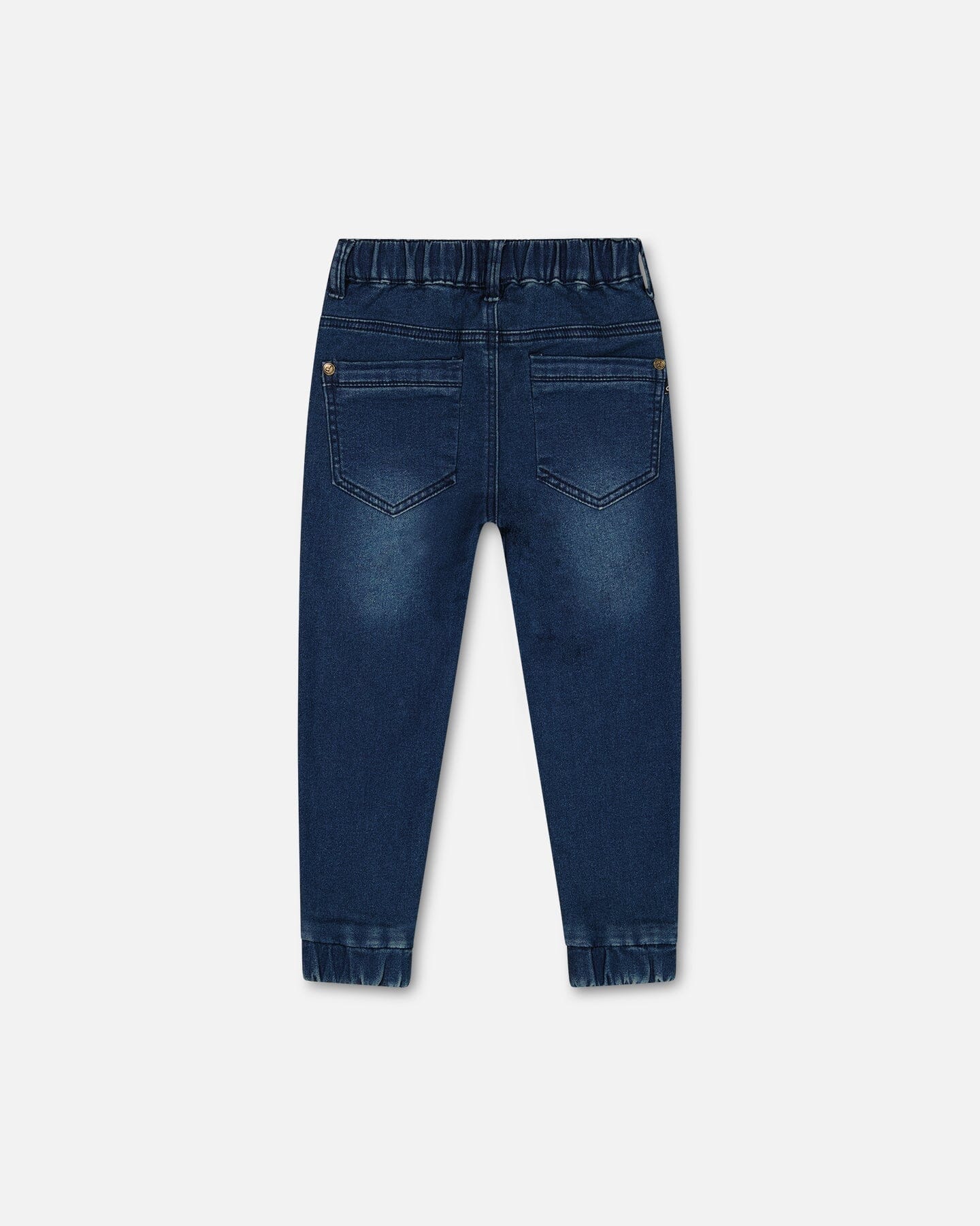 Pantalon Coupe Jogger En Denim Extensible Marine