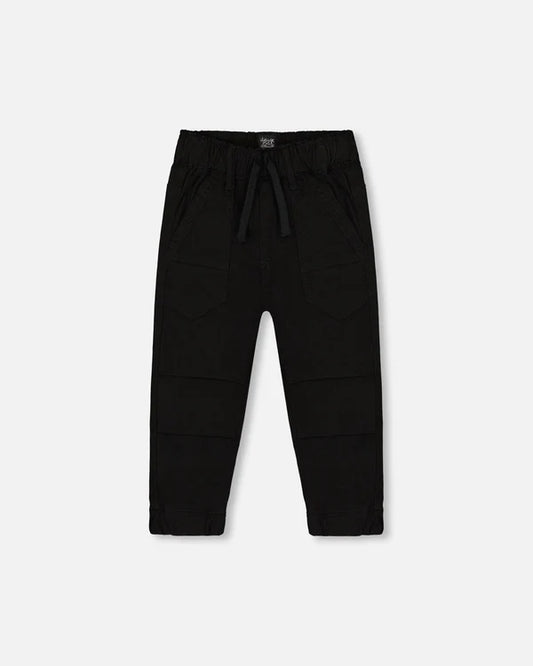 Pantalon en sergé extensible noir