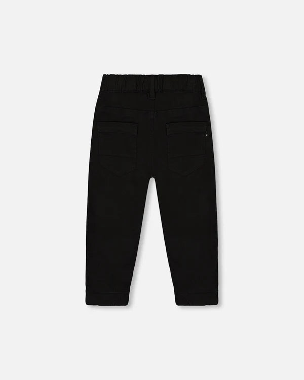 Pantalon en sergé extensible noir