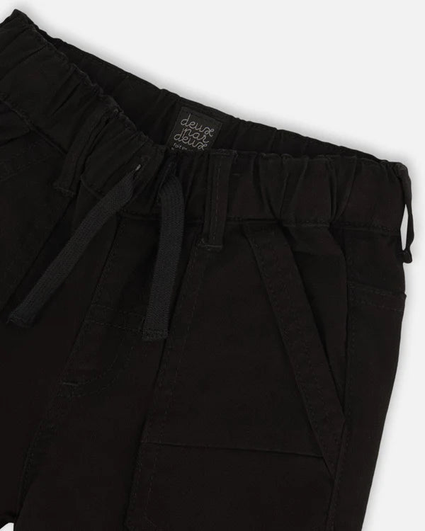 Pantalon en sergé extensible noir