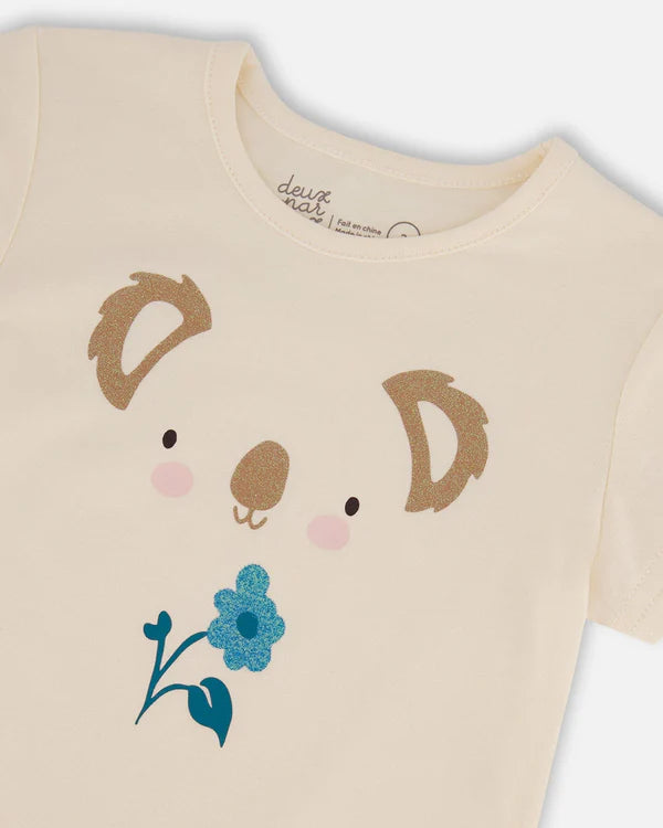 T-shirt crème avec koala